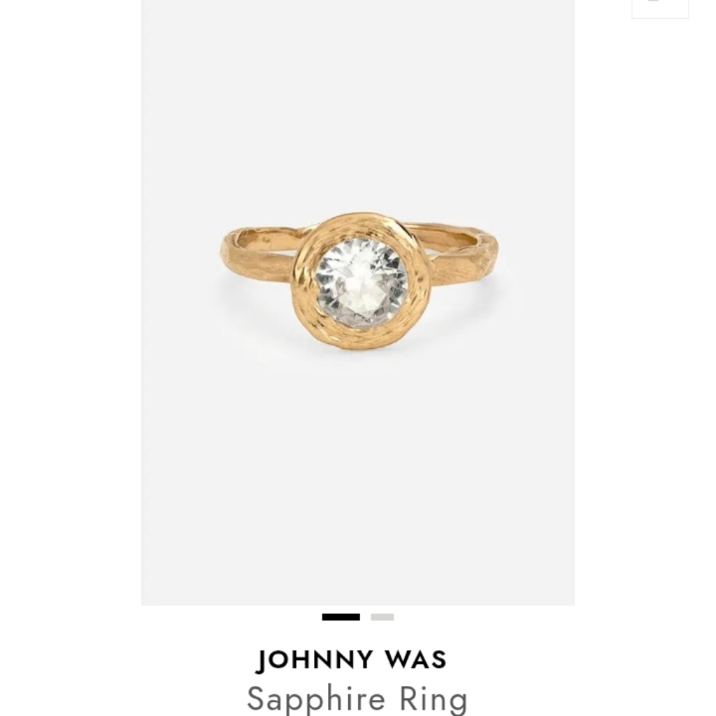 Johnny Was Gold And Sapphire Ring